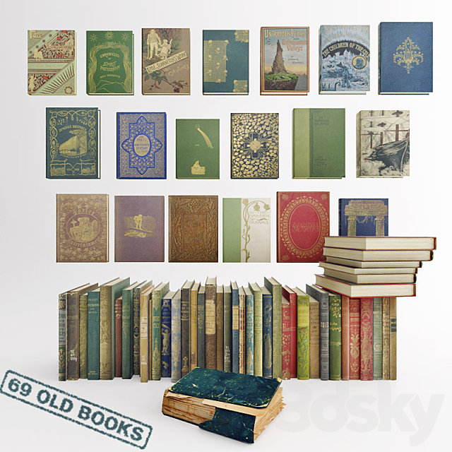 69 Old Books 3DSMax File - thumbnail 1