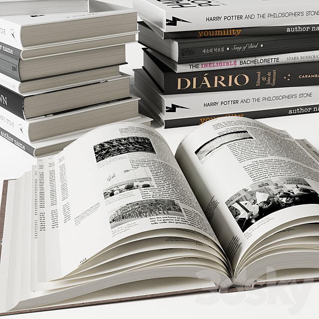 Book Collection 3DS Max Model - thumbnail 4