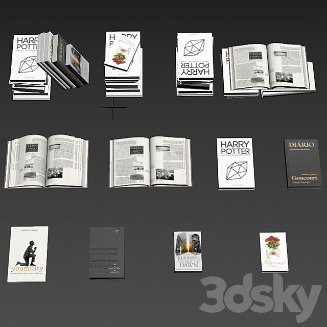 Book Collection 3DS Max Model - thumbnail 7