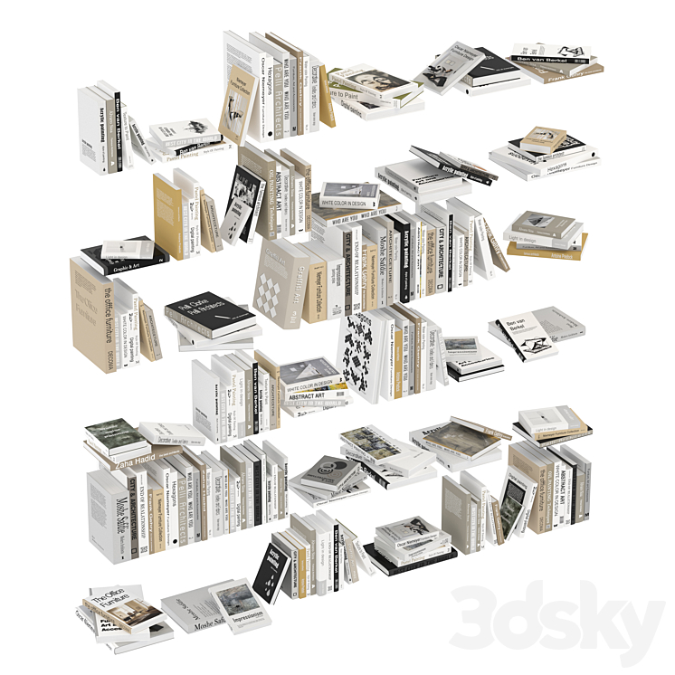 Book collection set 1 3DS Max - thumbnail 1