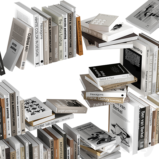 Book collection set3 3DSMax File - thumbnail 4