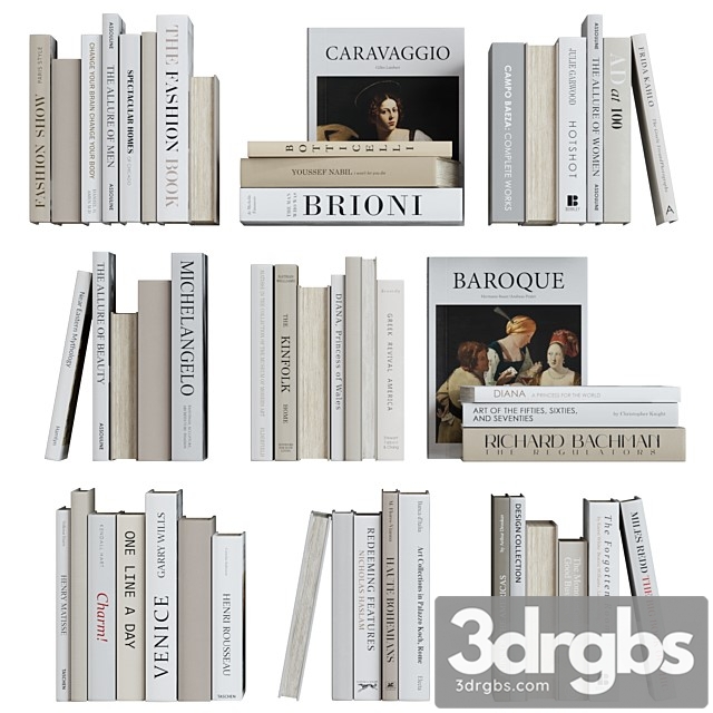 Book Decor Set 1 3dsmax Download - thumbnail 1