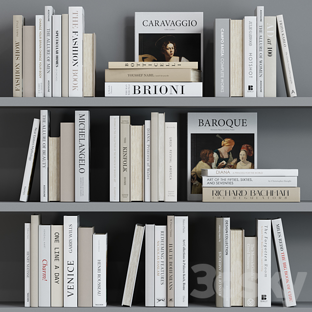 Book decor set 1 3DSMax File - thumbnail 5