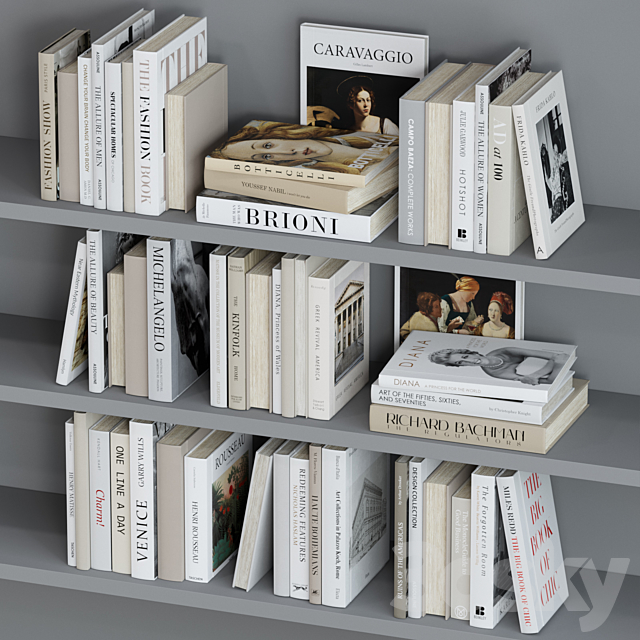 Book decor set 1 3DSMax File - thumbnail 6