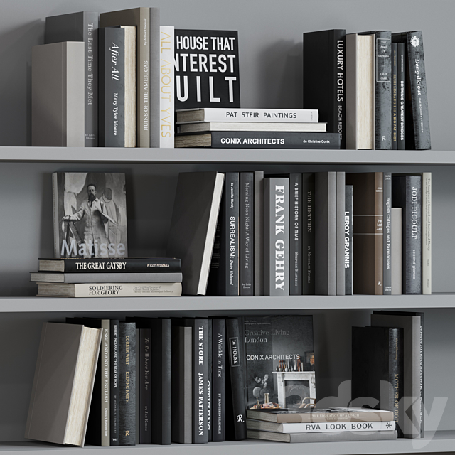 Book decor set 2 3DSMax File - thumbnail 3