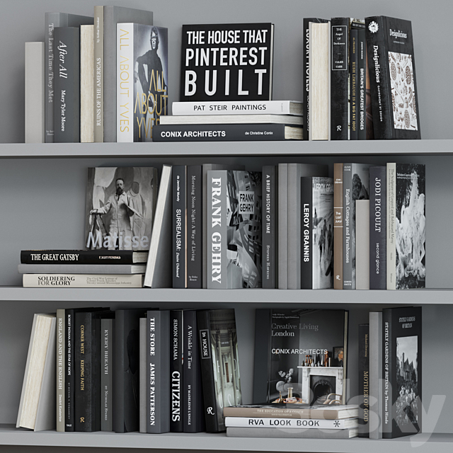 Book decor set 2 3DSMax File - thumbnail 4