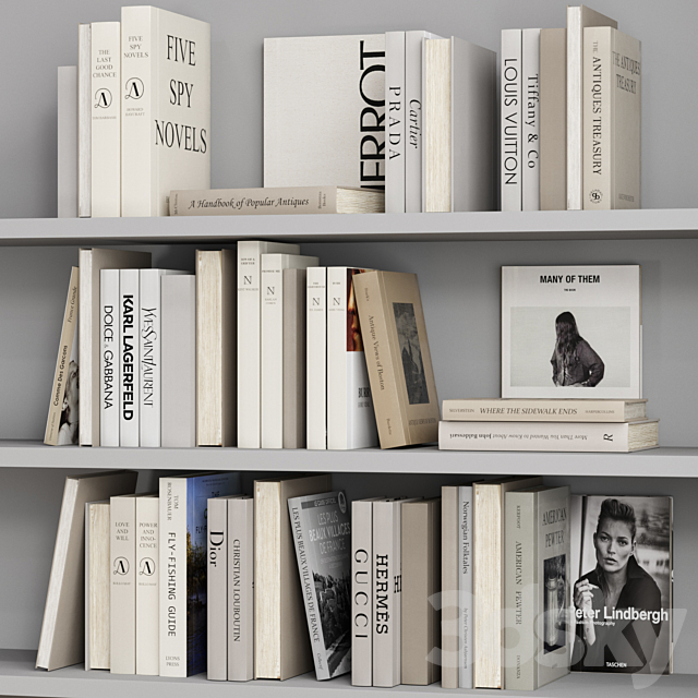 Book decor set 3 3DSMax File - thumbnail 4