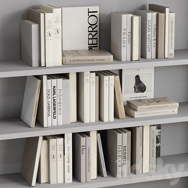 Book decor set 3 3DSMax File - thumbnail 5