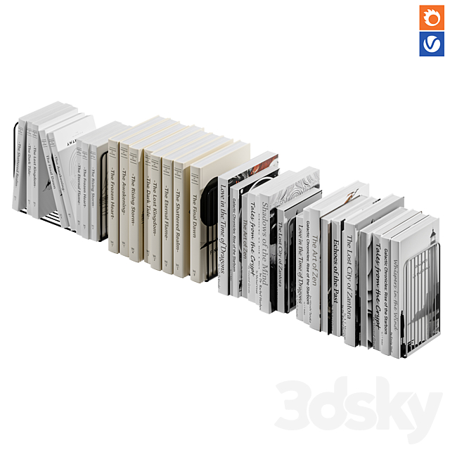 Book set-03 3ds Max - thumbnail 1