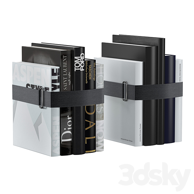 Book set decor 133 3ds Max - thumbnail 1