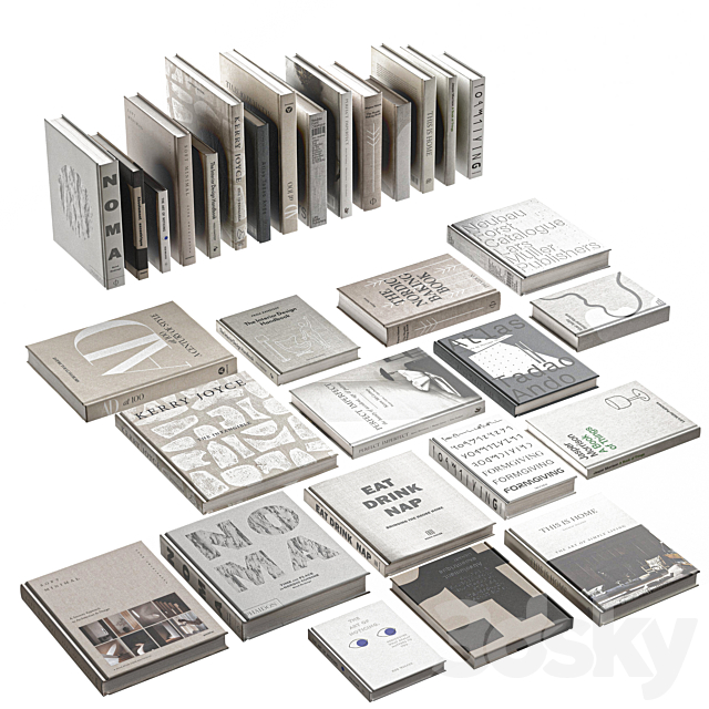 Book Set NO-01 3ds Max - thumbnail 1