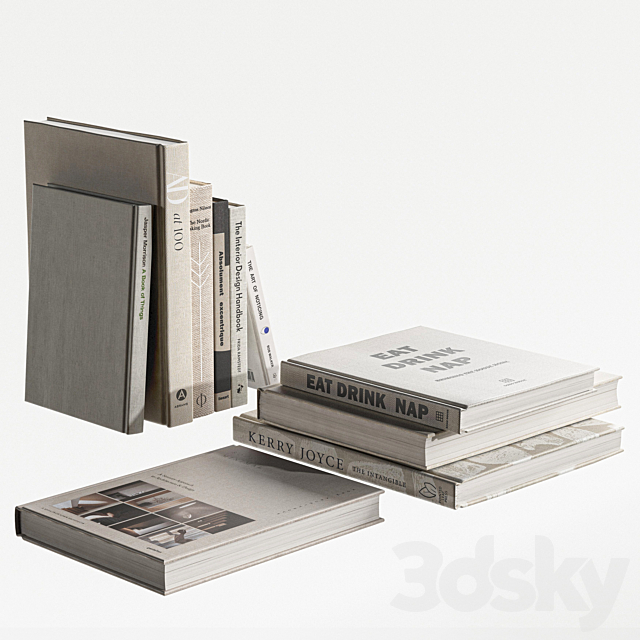 Book Set NO-01 3ds Max - thumbnail 3