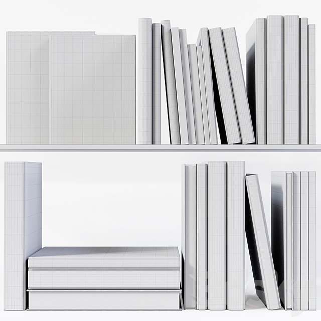 Book stack set 07 3DSMax File - thumbnail 4