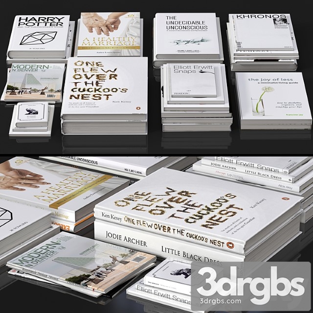 Book Stack Set Vol 4 3dsmax Download - thumbnail 1