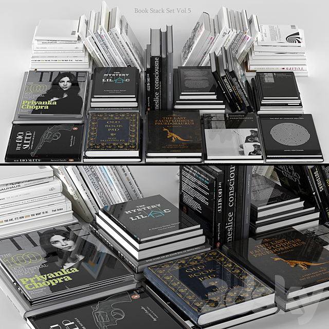 Book Stack Set Vol 5 3DSMax File - thumbnail 1