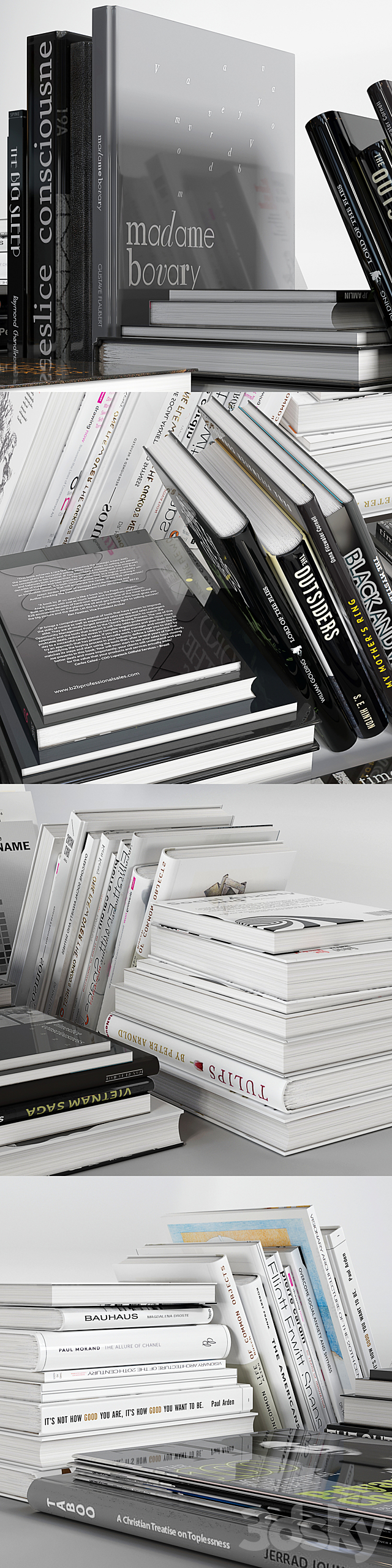 Book Stack Set Vol 5 3DSMax File - thumbnail 2