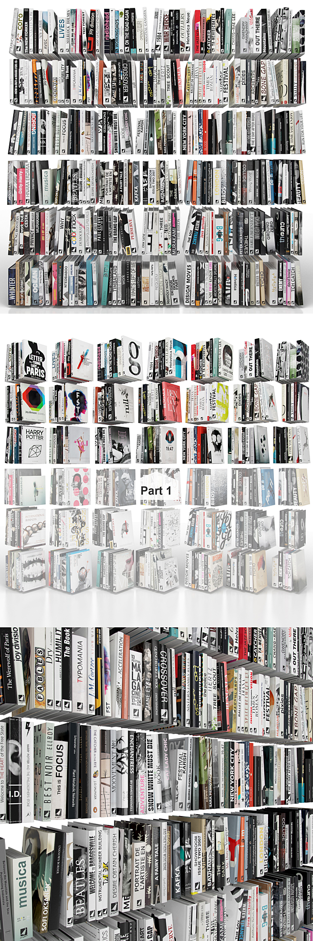 Books (150 items) Part 1 3DSMax File - thumbnail 2