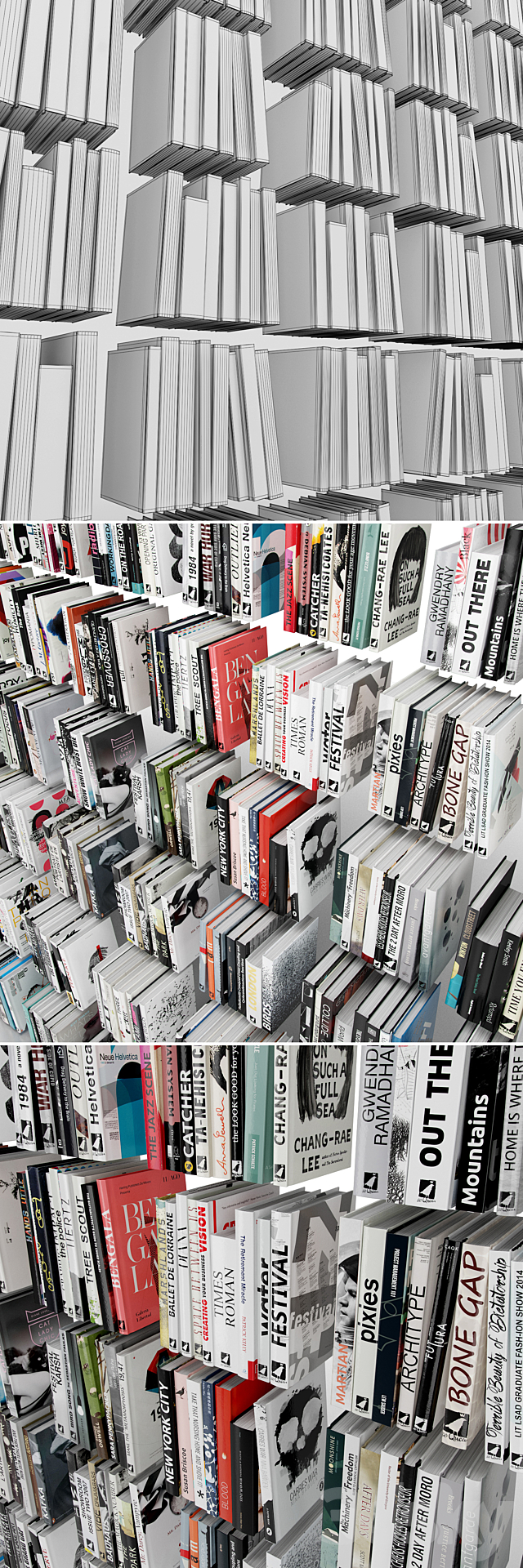 Books (150 items) Part 1 3DSMax File - thumbnail 3