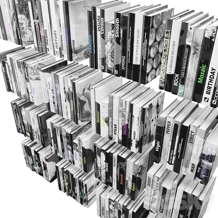 Books (150 pieces) 2-5-8-3 3DS Max - thumbnail 2