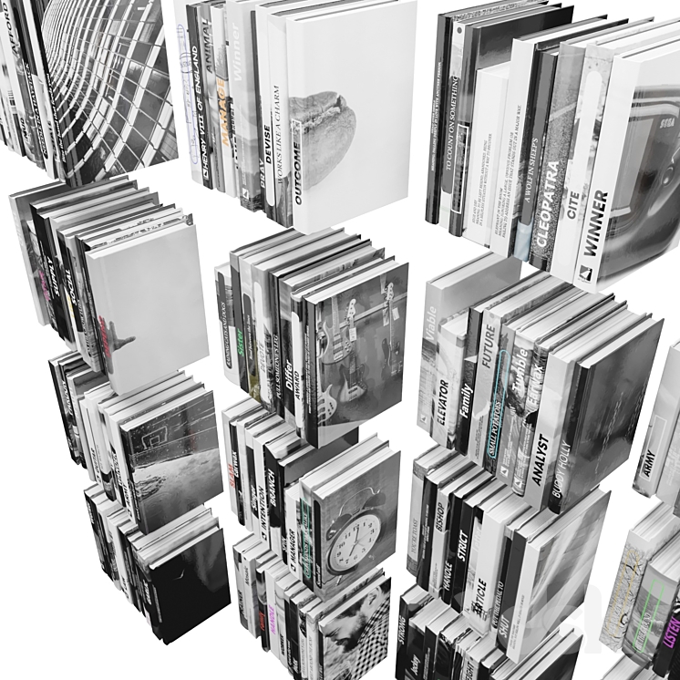 Books (150 pieces) 2-9-5 3DS Max - thumbnail 2