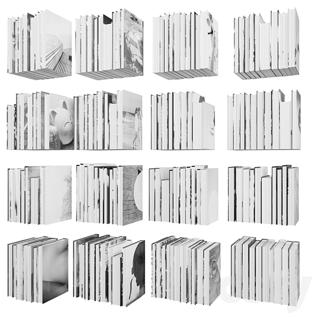 Books (150 pieces) 2-9-5 3DSMax File - thumbnail 3