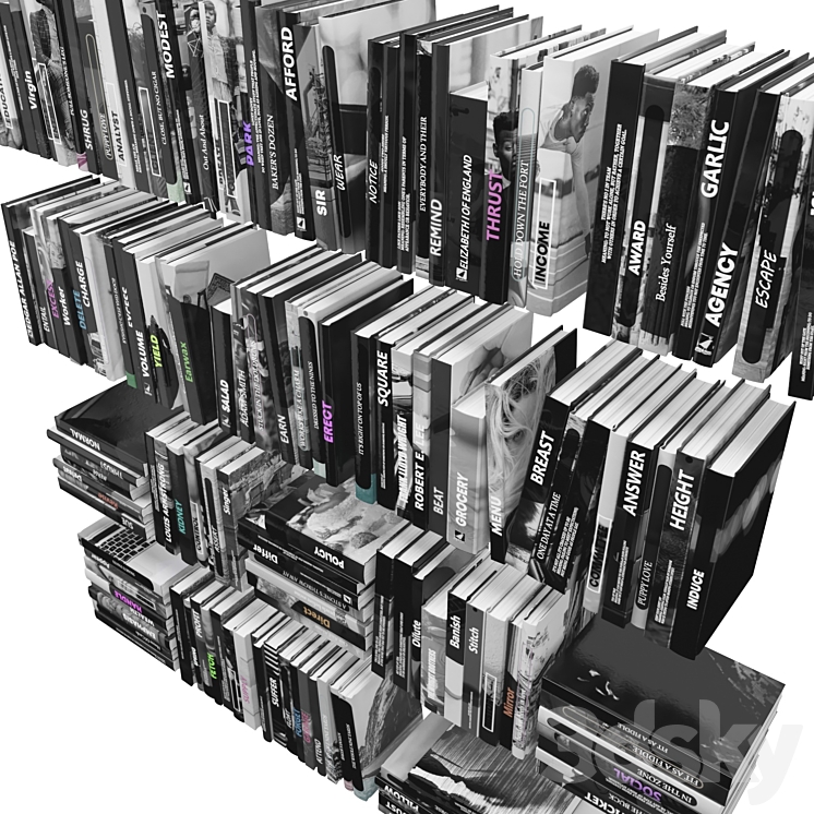 Books (150 pieces) 3-6-2 3DS Max - thumbnail 2