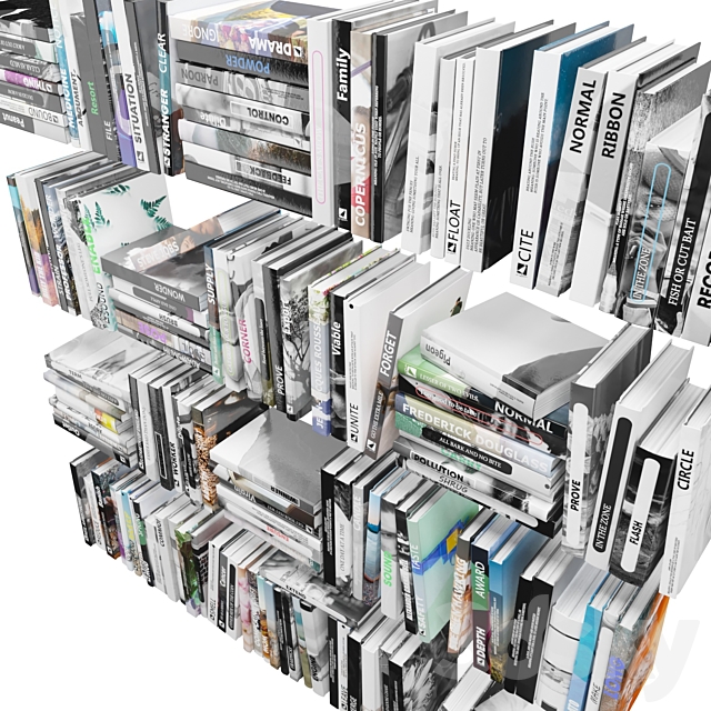 Books (150 pieces) 4-11-12-1 3ds Max - thumbnail 2