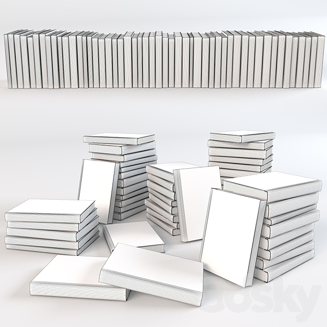 Books _ Books (set 10) 3DSMax File - thumbnail 3