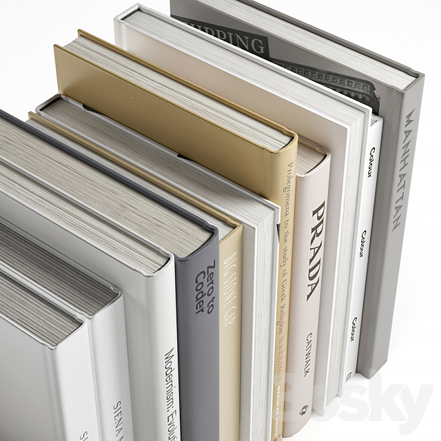 Books and magazines set 01 3DS Max Model - thumbnail 4