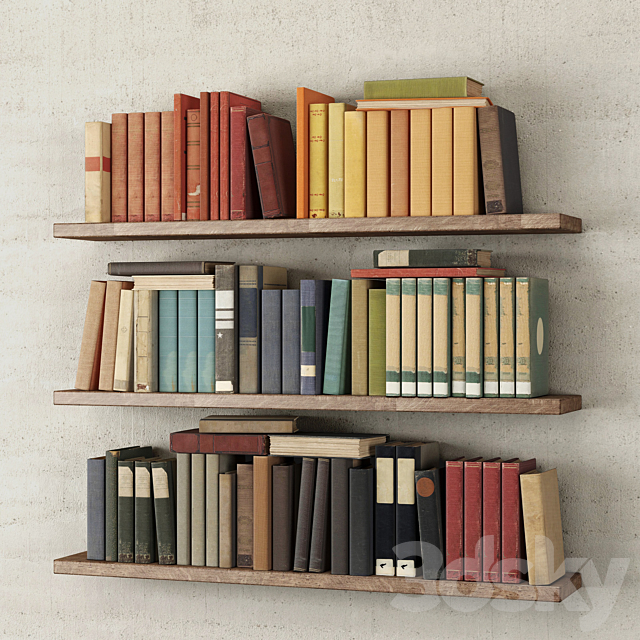 Books on the shelf 3DSMax File - thumbnail 1