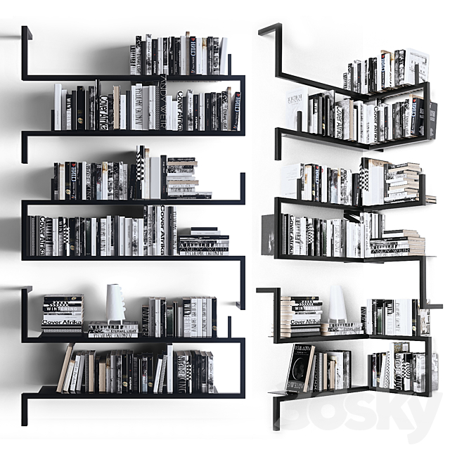 Books on the shelves 3ds Max - thumbnail 1