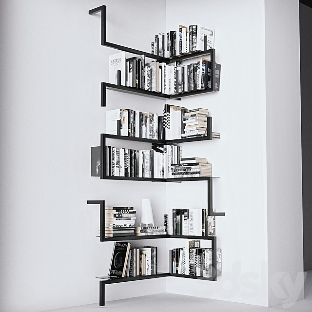 Books on the shelves 3ds Max - thumbnail 2