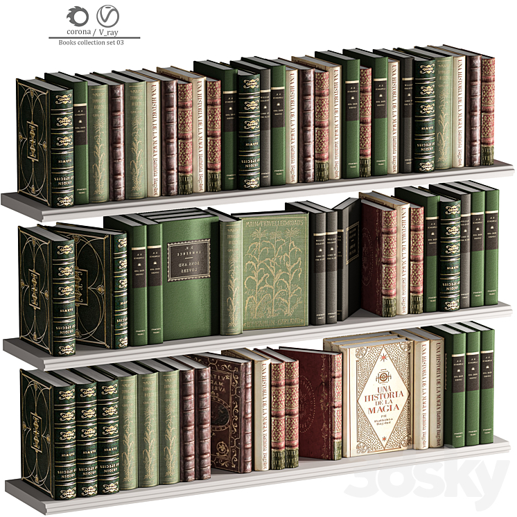 Books_collection_set_03 3DS Max - thumbnail 1