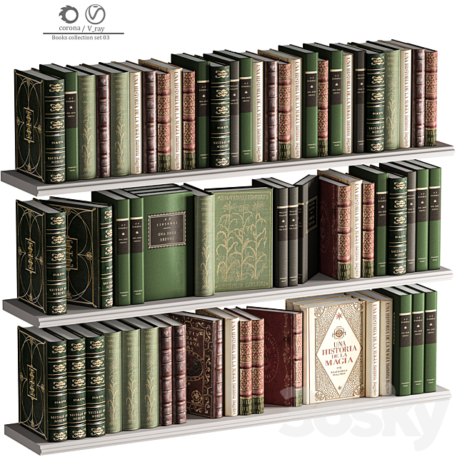 Books_collection_set_03 3DSMax File - thumbnail 1