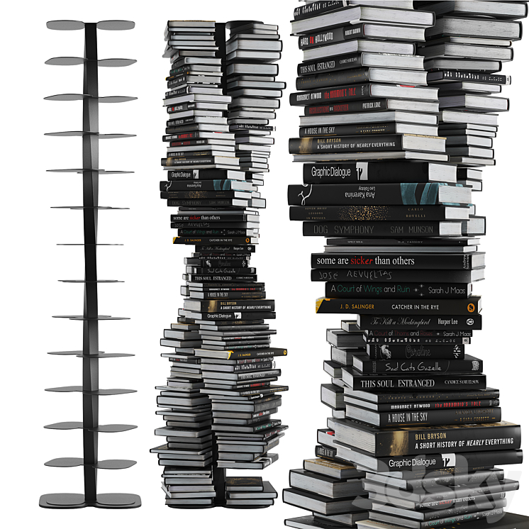 Cattelan Italia Dna Bookcases 3DS Max Model - thumbnail 1