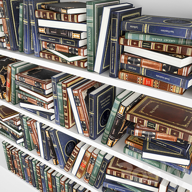 Classic books set 1 3DS Max Model - thumbnail 3