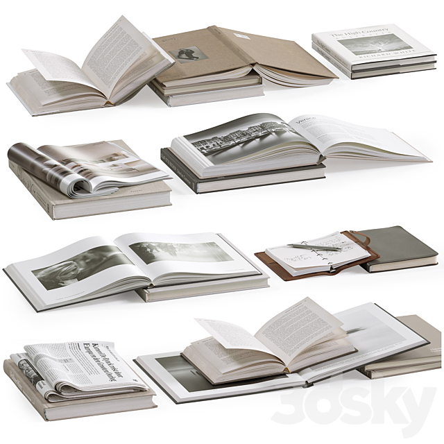 Coffee Table Books 2 3ds Max - thumbnail 1