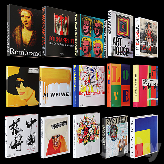 Coffee Table Books: Art 3DS Max Model - thumbnail 2