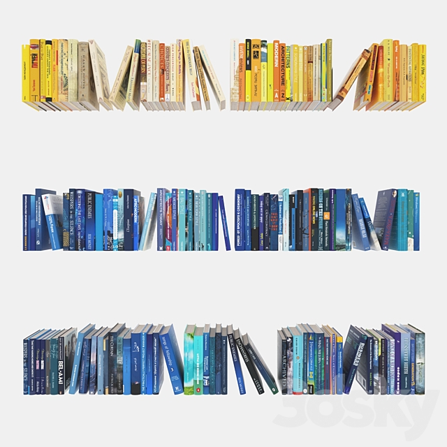 Collection of books 143 pieces. 3DSMax File - thumbnail 1