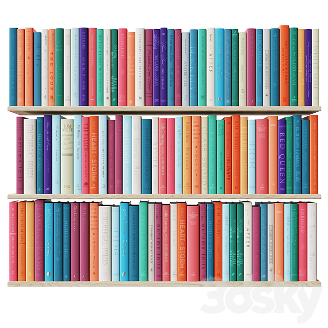 Colored books set 3DSMax File - thumbnail 2