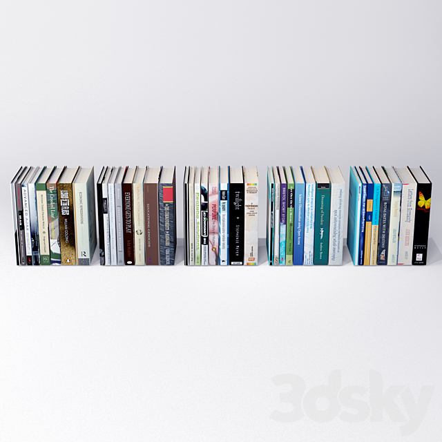 Contemporary Books Collection. 40 pcs 3DSMax File - thumbnail 1