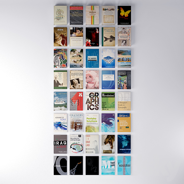 Contemporary Books Collection. 40 pcs 3DSMax File - thumbnail 2