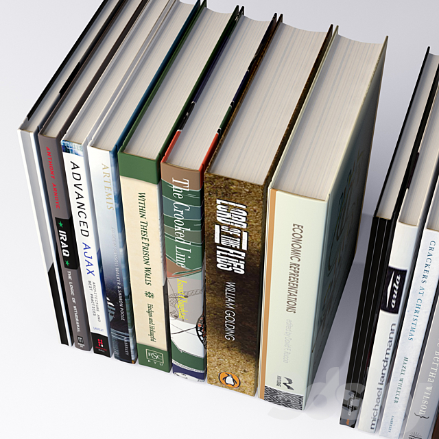 Contemporary Books Collection. 40 pcs 3DSMax File - thumbnail 3