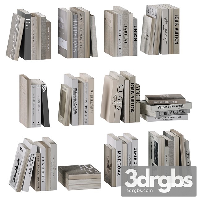 Decorative Books 3dsmax Download - thumbnail 1