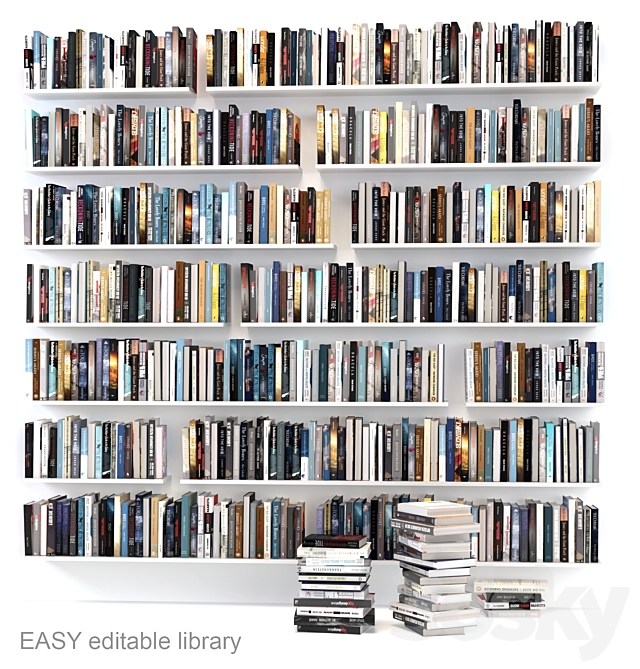 Editable random books 3ds Max - thumbnail 1