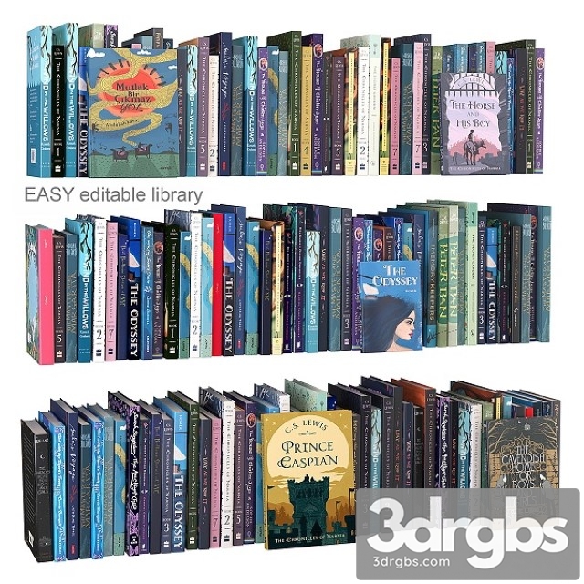 Editable Random Books Children 3dsmax Download - thumbnail 1