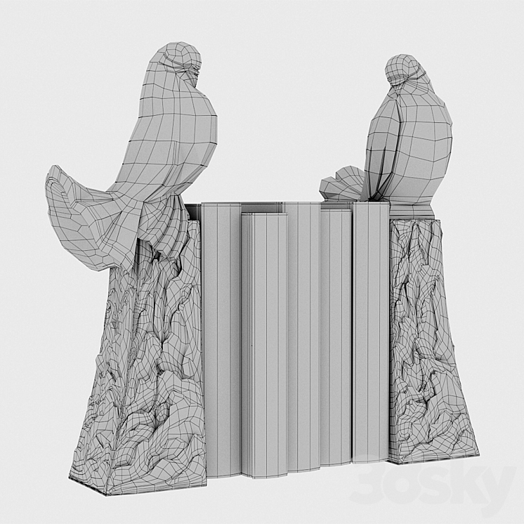 Eichholtz – Bookend dove set of 2 3DS Max - thumbnail 2