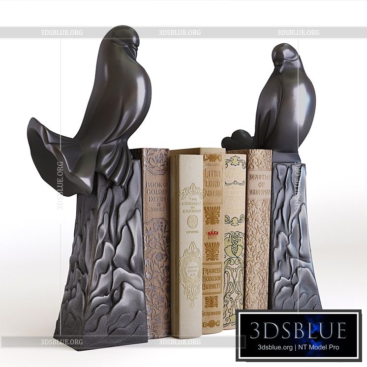 Eichholtz – Bookend dove set of 2 3DS Max - thumbnail 3