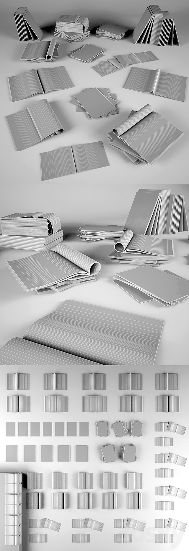 Journals SET 3DSMax File - thumbnail 3