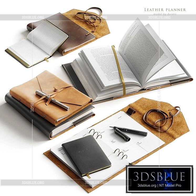 leather planner 3DS Max - thumbnail 3